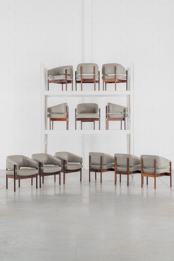 Jorge Zalszupin - Conjunto de 12 poltronas Senior - Imagem 2